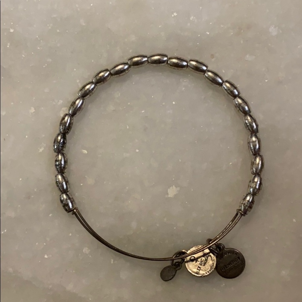 Silver beaded Alex and Ani Bracelet